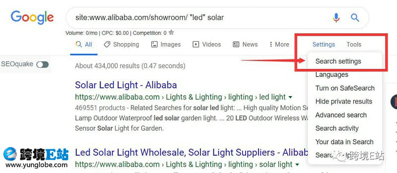 google-search-settings搜索设置