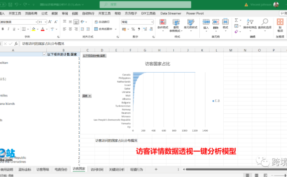 阿里国际站访客详情数据透视分析模型表